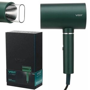 Професійний фен для волосся VGR V-431 потужністю 1600-1800 Вт із режимом холодного повітря. Колір: зелений