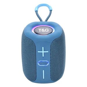 Портативна Bluetooth колонка TG658 8W з RGB підсвічуванням. Колір: синій