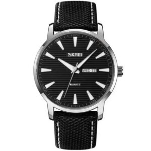 Годинник наручний чоловічий SKMEI 9303SIBK, годинник кварцовий чоловічий, стильний статусний наручний годинник