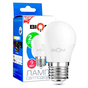 Світлодіодна лампа BIOM BT-584 G45 9W E27 4500K (Куля) в Полтавській області от компании Магазин электрики промышленных товаров и инструментов