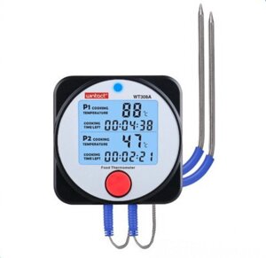 Термометр цифровий для барбекю 2-х канальний Bluetooth, -40-300°C WINTACT WT308A в Полтавській області от компании Магазин электрики промышленных товаров и инструментов