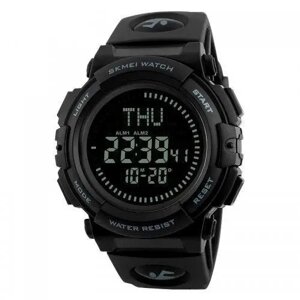 Годинник наручний чоловічий SKMEI 1290BK з компасом, наручний годинник для військових. Колір: чорний в Полтавській області от компании Магазин электрики промышленных товаров и инструментов