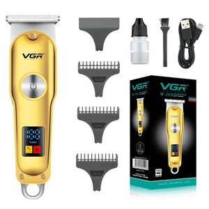 Тример для волосся та бороди VGR V-290 LED Display 3 насадки, машинка для стрижки волосся домашня в Полтавській області от компании Магазин электрики промышленных товаров и инструментов