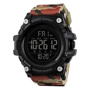Годинник наручний чоловічий SKMEI 1384CMRD CAMOUFLAGE, фірмовий спортивний годинник. Колір: камуфляж