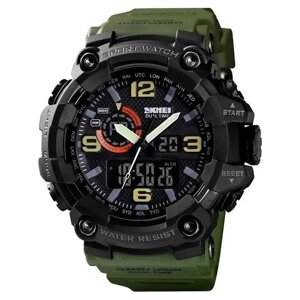 Годинник наручний чоловічий SKMEI 1520AG ARMY GREEN, військовий чоловічий наручний годинник зелений. Колір: зелений в Полтавській області от компании Магазин электрики промышленных товаров и инструментов
