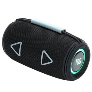 Bluetooth-колонка TG657 з RGB підсвічуванням 1500 mAh. Колір: чорний
