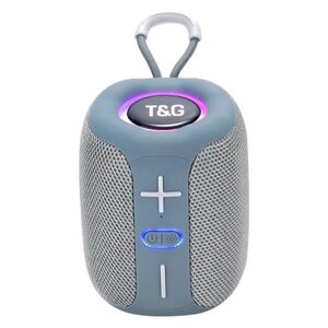 Портативна Bluetooth колонка TG658 8W з RGB підсвічуванням. Колір: сірий