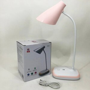 Світлодіодна акумуляторна лампа TaigeXin LED MS-6 настільна лампа з акумулятором. Колір: рожевий