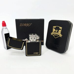 Запальничка бензинова Zorro HL-287, запальнички подарунки для чоловіків, оригінальна бензинова запальничка