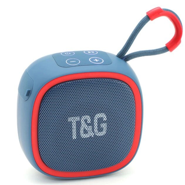 Портативна Bluetooth-колонка TG659 із ремінцем. Колір: синій від компанії Магазин електрики промислових товарів та інструментів - фото 1