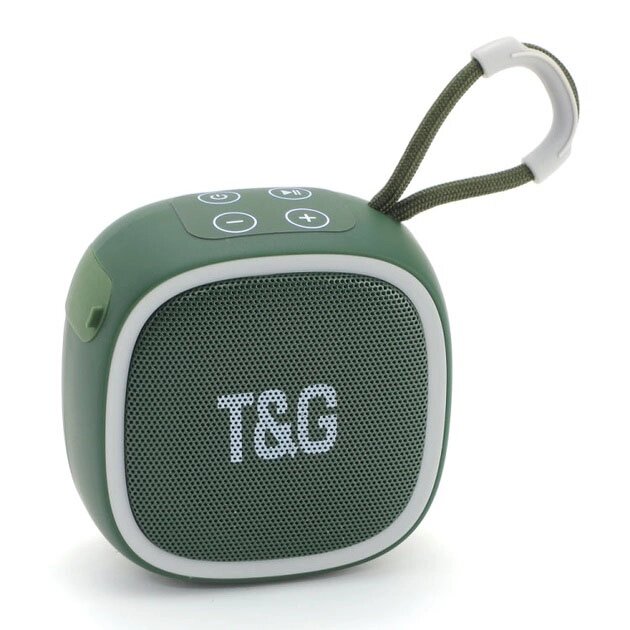 Портативна Bluetooth-колонка TG659 із ремінцем. Колір: зелений від компанії Магазин електрики промислових товарів та інструментів - фото 1