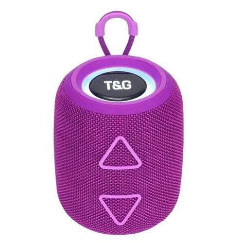 Портативна колонка TG655 5W з RGB підсвічуванням та ремінцем. Колір: фіолетовий від компанії Магазин електрики промислових товарів та інструментів - фото 1