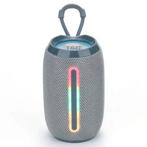 Портативна Bluetooth-колонка TG653 USB з ремінцем. Колір: сірий