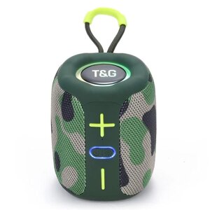 Портативна Bluetooth колонка TG658 8W з RGB підсвічуванням. Колір: камуфляж