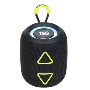 Портативна колонка TG655 5W з RGB підсвічуванням та ремінцем. Колір: чорний