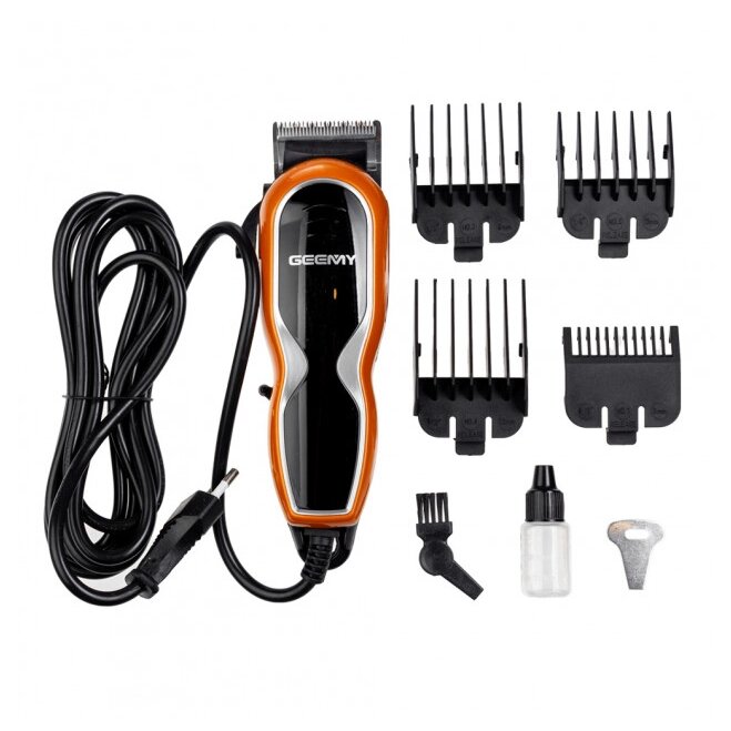 Професійна машинки для стрижки волосся Gemei GM-817 Pro. Колір помаранчевий від компанії Магазин електрики промислових товарів та інструментів - фото 1