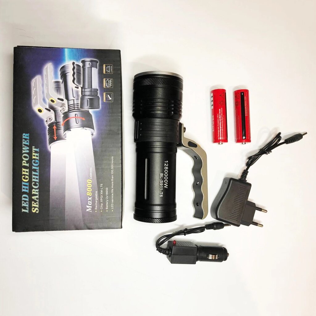 Професійний переносний ліхтар-прожектор Police S911-XPE, ліхтар ручний потужний, тактовний ліхтар від компанії Магазин електрики промислових товарів та інструментів - фото 1