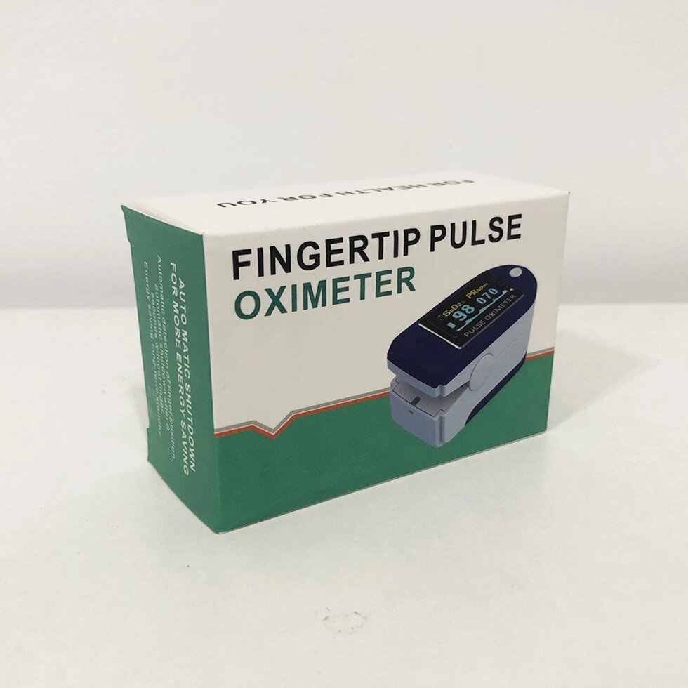 Пульсоксиметр Fingertip pulse oximeter. Колір синій від компанії Магазин електрики промислових товарів та інструментів - фото 1