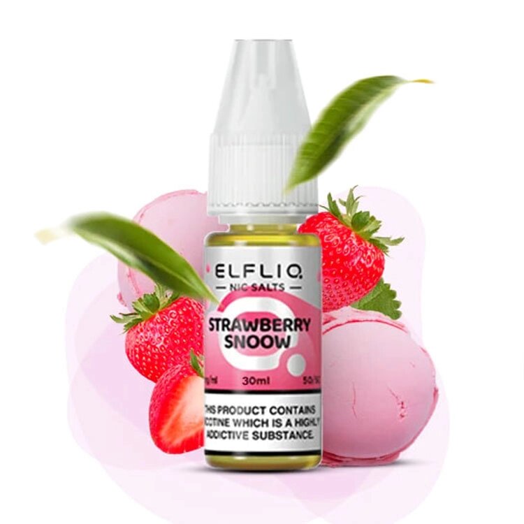 Рідина ELFLIQ 30мл 5%. Полуничне Морозиво (Strawberry snoow) від компанії Магазин електрики промислових товарів та інструментів - фото 1