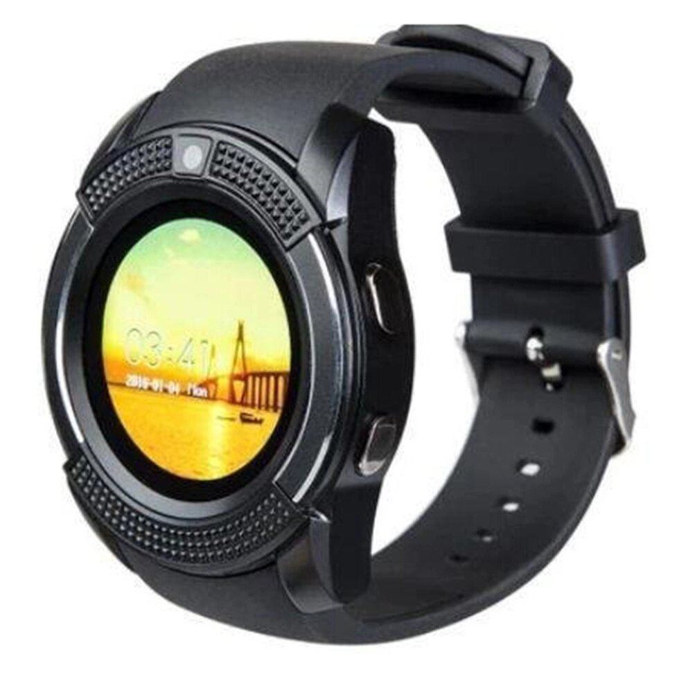 Розумні смарт-годинник Smart Watch V8. Колір: чорний від компанії Магазин електрики промислових товарів та інструментів - фото 1