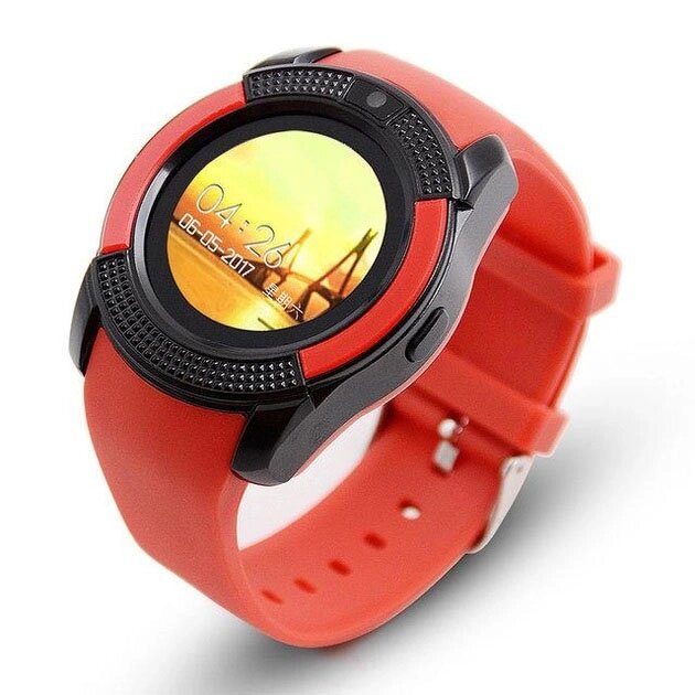 Розумний смарт-годинник Smart Watch V8. Колір: червоний від компанії Магазин електрики промислових товарів та інструментів - фото 1