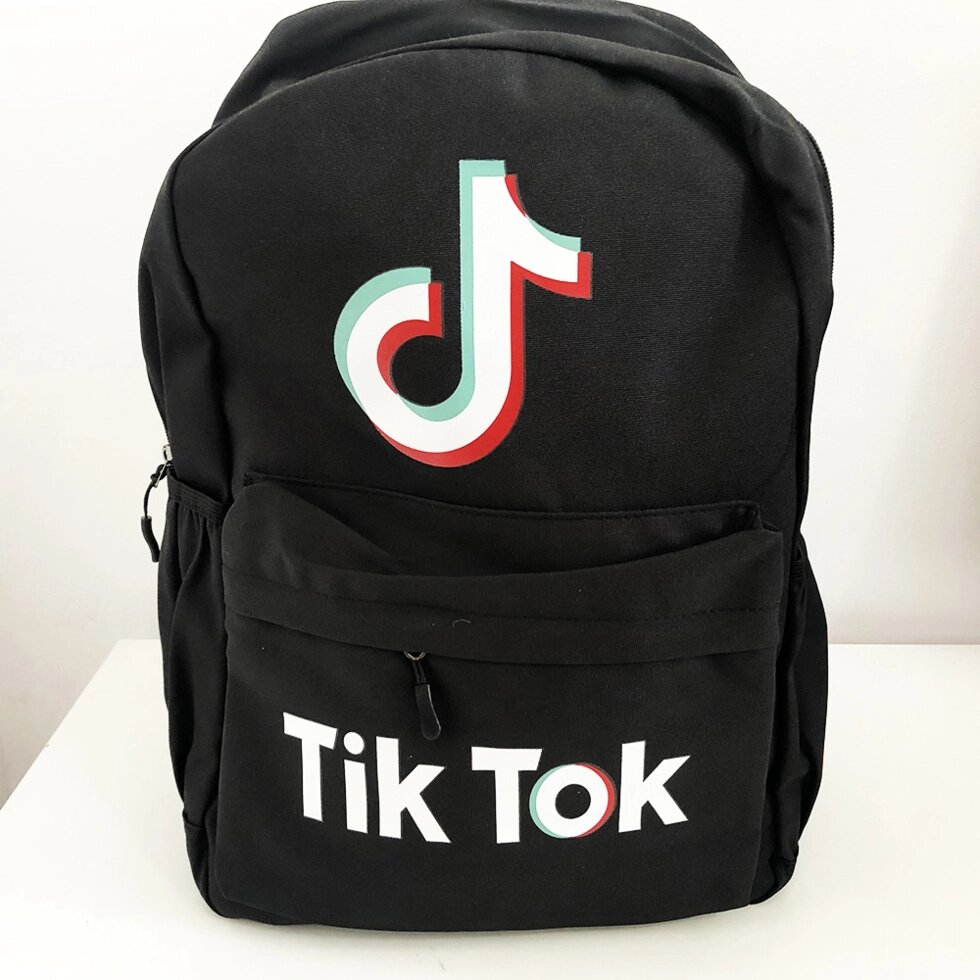 Рюкзак молодіжний Тік ток TikTok. Колір чорний від компанії Магазин електрики промислових товарів та інструментів - фото 1