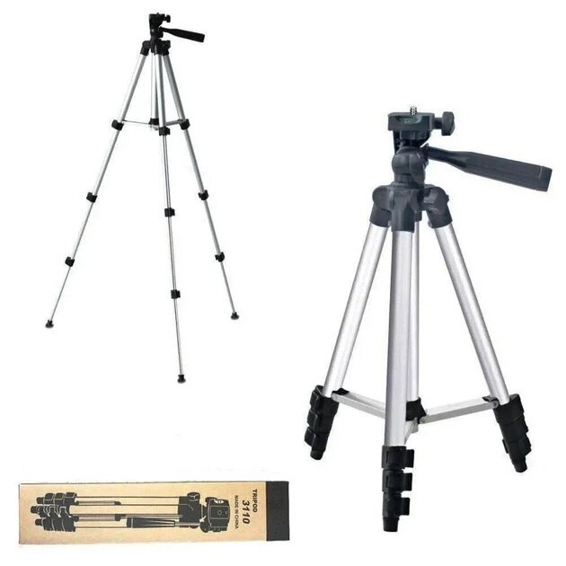 Штатив металевий універсальний для телефону та фотоапарата Tripod 3110 PRO портативний трипод 0,35-1.02м висота. Колір:  від компанії Магазин електрики промислових товарів та інструментів - фото 1