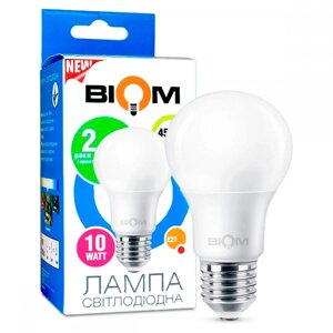 Світлодіодна лампа BIOM BT-510 10W E27 4500K А60 (Груша)