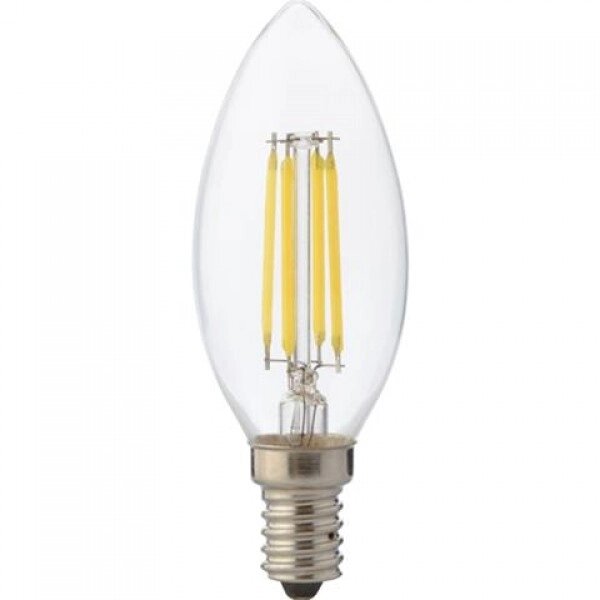 Світлодіодна лампа FILAMENT CANDLE-4 4W Е14 4200К від компанії Магазин електрики промислових товарів та інструментів - фото 1