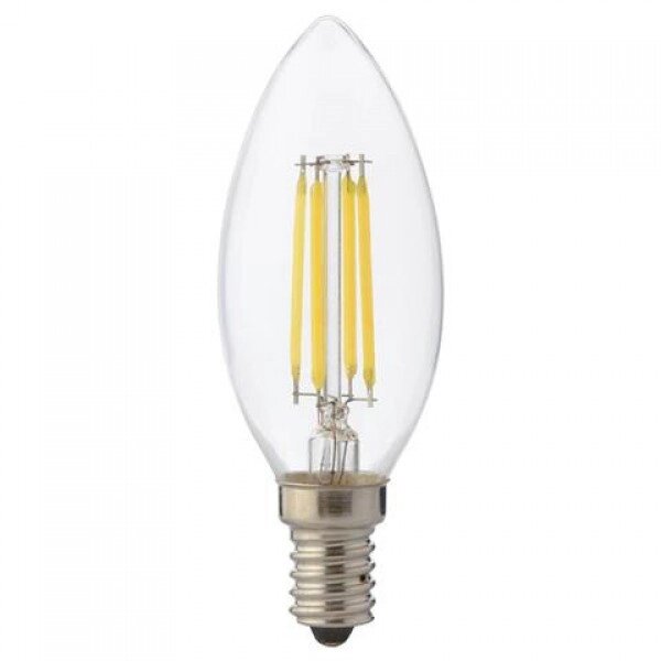 Світлодіодна лампа FILAMENT CANDLE-6 6W 4200 K від компанії Магазин електрики промислових товарів та інструментів - фото 1