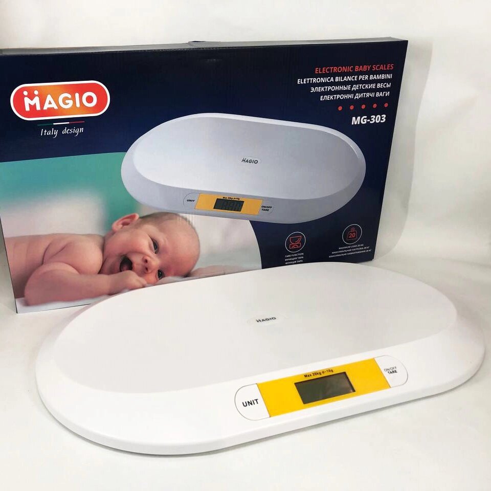 Ваги дитячі для немовлят Magio MG-303, підлогові ваги для немовлят від компанії Магазин електрики промислових товарів та інструментів - фото 1