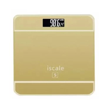 Ваги для підлоги електронні iScale 2017D 180кг (0,1кг), з температурою, Побутові ваги. Колір: золотий від компанії Магазин електрики промислових товарів та інструментів - фото 1