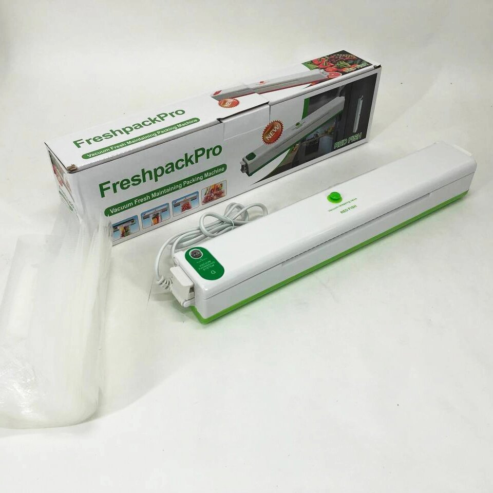 Вакууматор Freshpack Pro вакуумний пакувальник їжі, побутової. Колір зелений від компанії Магазин електрики промислових товарів та інструментів - фото 1