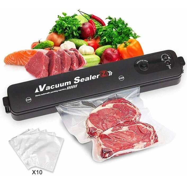 Вакуумний пакувальник VACUUM SEALER LP-11 (S+) нова модель дві кнопки. Колір: чорний від компанії Магазин електрики промислових товарів та інструментів - фото 1