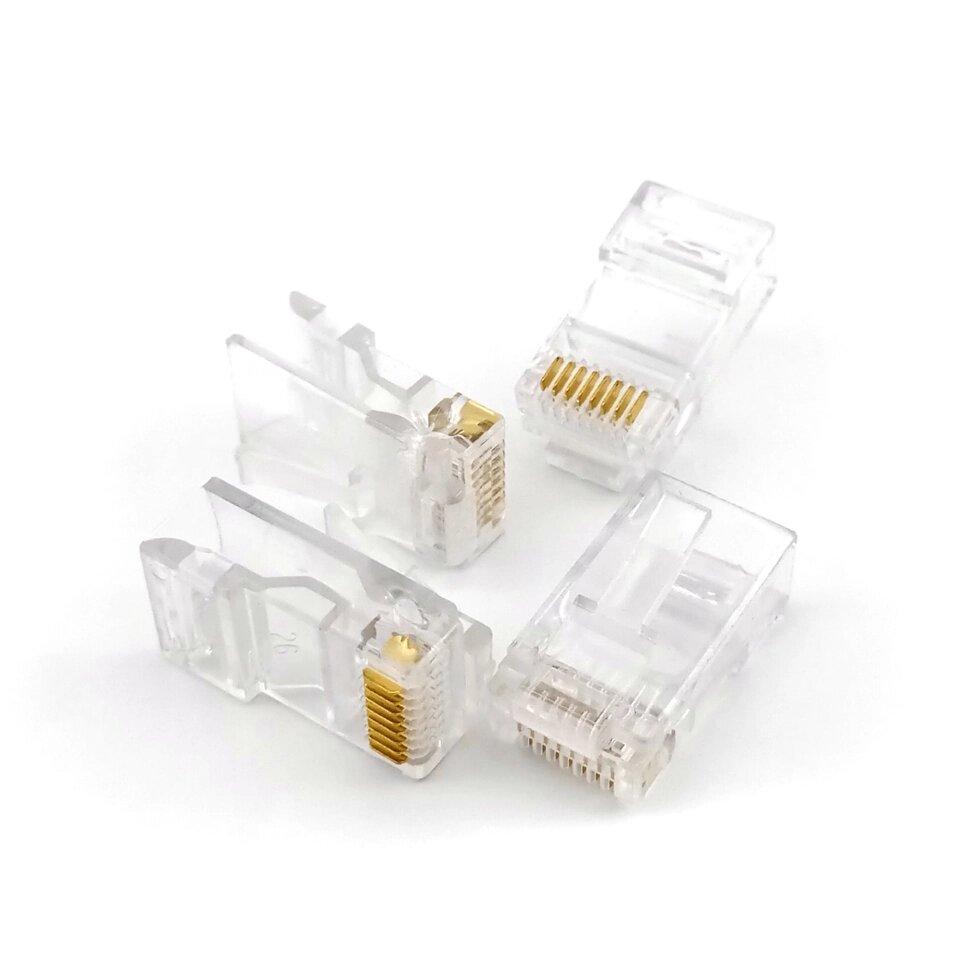 З'єднувач RJ45 8Р8С для UTP stranded, solid сat5/сat5e кабелю від компанії Магазин електрики промислових товарів та інструментів - фото 1