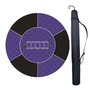 Килимок для покеру круглий 60*60 см з сумкою-чохлом чорно-фіолетовий (NR0176_6)