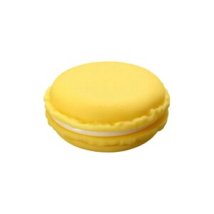 Міні коробочка органайзер для прикрас у вигляді макаруна жовта (IY0002_1)