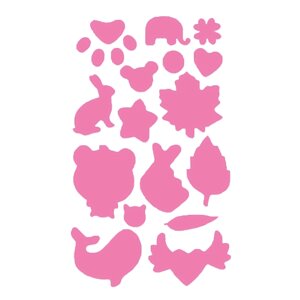 Набір наклейок для ремонту та дизайну одягу рожевий (OK0064_4)