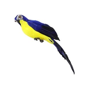 Реалістичний іграшковий папуга для декору синій 25 см (TA0014_2)