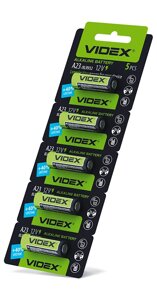 Батарейка лужна videx а23 / е23а 5шт blister CARD