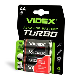 Батарейка лужна Videx LR6/AA Turbo