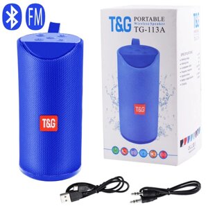 Bluetooth-колонка TG113A, speakerphone, радіо, blue
