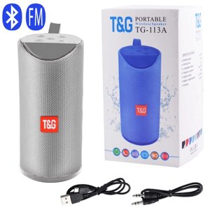 Bluetooth-колонка TG113A, speakerphone, радіо, grey