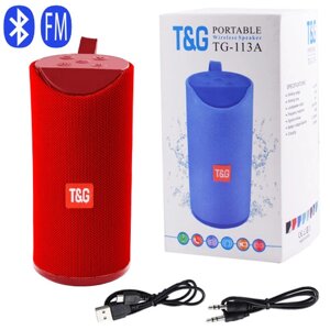 Bluetooth-колонка TG113A, speakerphone, радіо, red