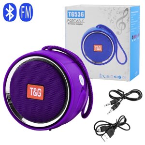 Bluetooth-колонка TG536, speakerphone, радіо, purple
