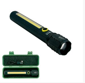 Ліхтарик акумуляторний LED BL-C73-P50 COB кишеньковий ліхтар акумуляторний з зарядкою від USB