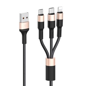 Кабель 3 in 1 ( L , M , З ) 2A (1m) Hoco X26