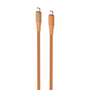 Кабель USB-C to USB-C HAVIT HV-CB6254 PD60W 3A 1м з LED індикатором orange