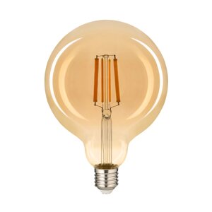 Лампа LED filament G125 12W E27 2200K (бронза) violux