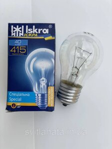 Лампа розжарювання 40 Вт Іскра в індивідуальному пакуванні, лампа для дому, лампа для люстри, ЛОН 40 Ват